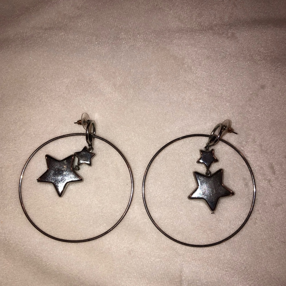 STAR HOOP EARRINGS